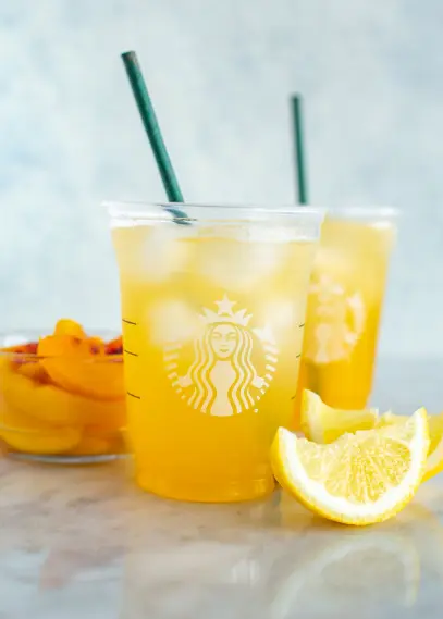 Starbucks Iced Peach Green Tea Lemonade